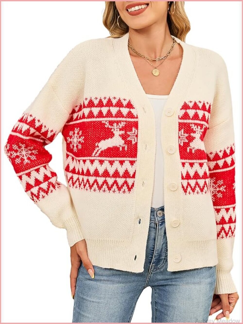 Women's Funny Ugly Christmas Sweater Cardigan Holiday Winter 2025